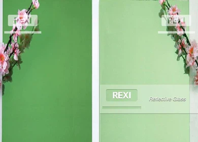 Vidrio reflectante verde oscuro