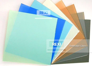 Vidrio reflectante verde oscuro