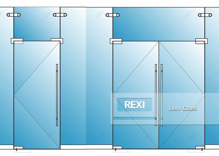 China puerta de vidrio P2